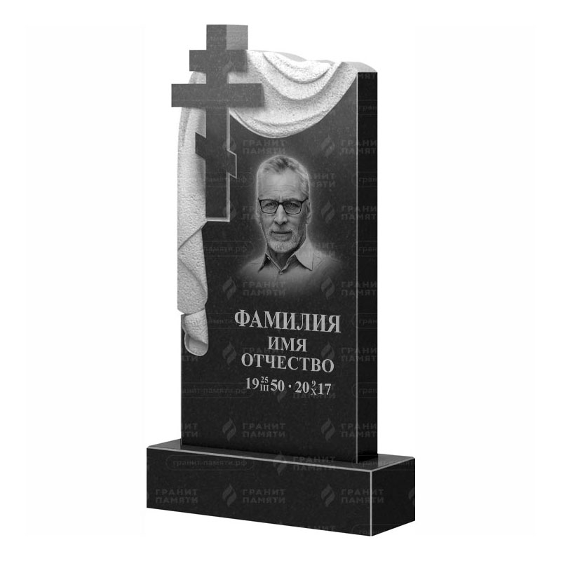 Памятники из гранита с крестом в Стерлитамаке | Гранитный памятник ФГ-085