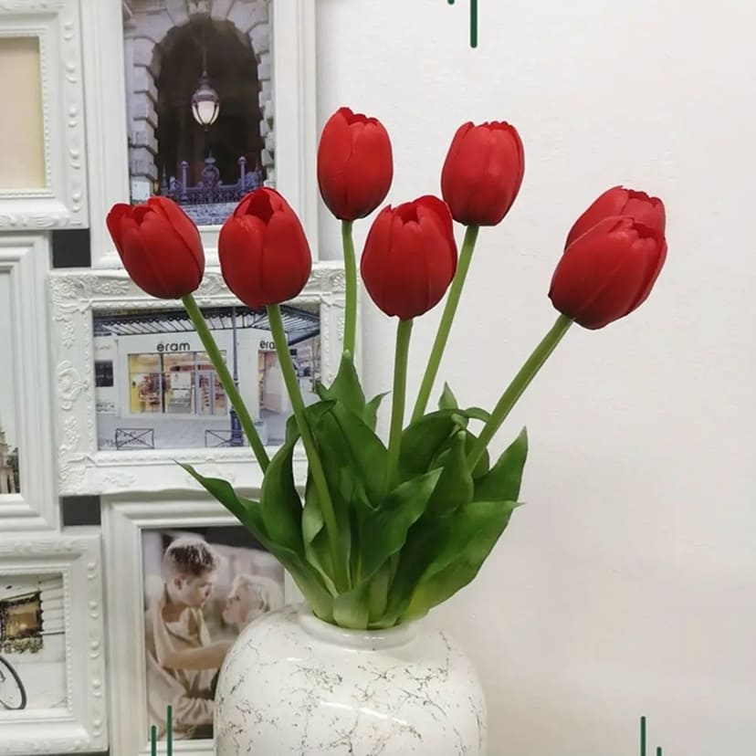 Искусственные цветы в Стерлитамаке | Цветы искусственные «Тюльпаны», красные, букет