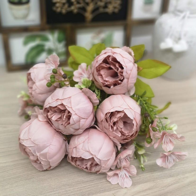 Искусственные цветы в Стерлитамаке | Цветы искусственные «Пионы», розовый, винтаж, букет