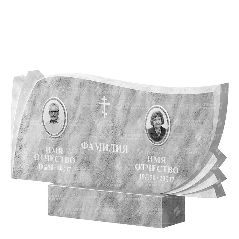 Памятники из мрамора в Стерлитамаке | Двойной мраморный памятник ФМ-265