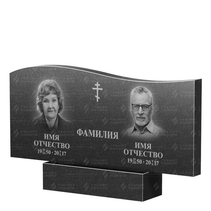 Памятники из гранита двойные в Стерлитамаке | Двойной гранитный памятник ФГ-255