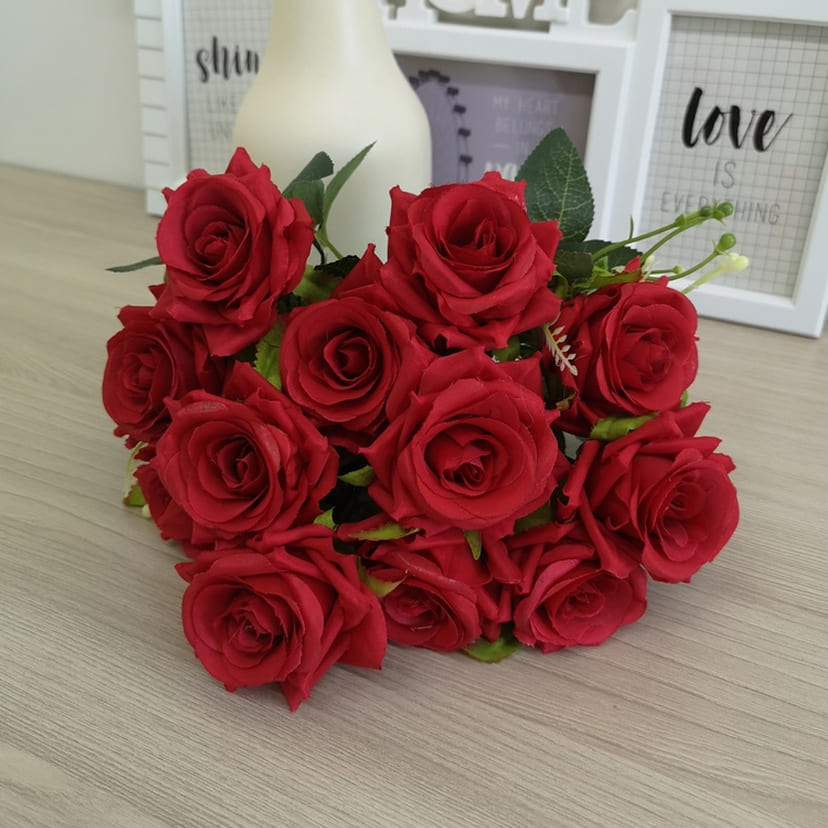 Искусственные цветы в Стерлитамаке | Цветы искусственные «Розы острые», красные, букет