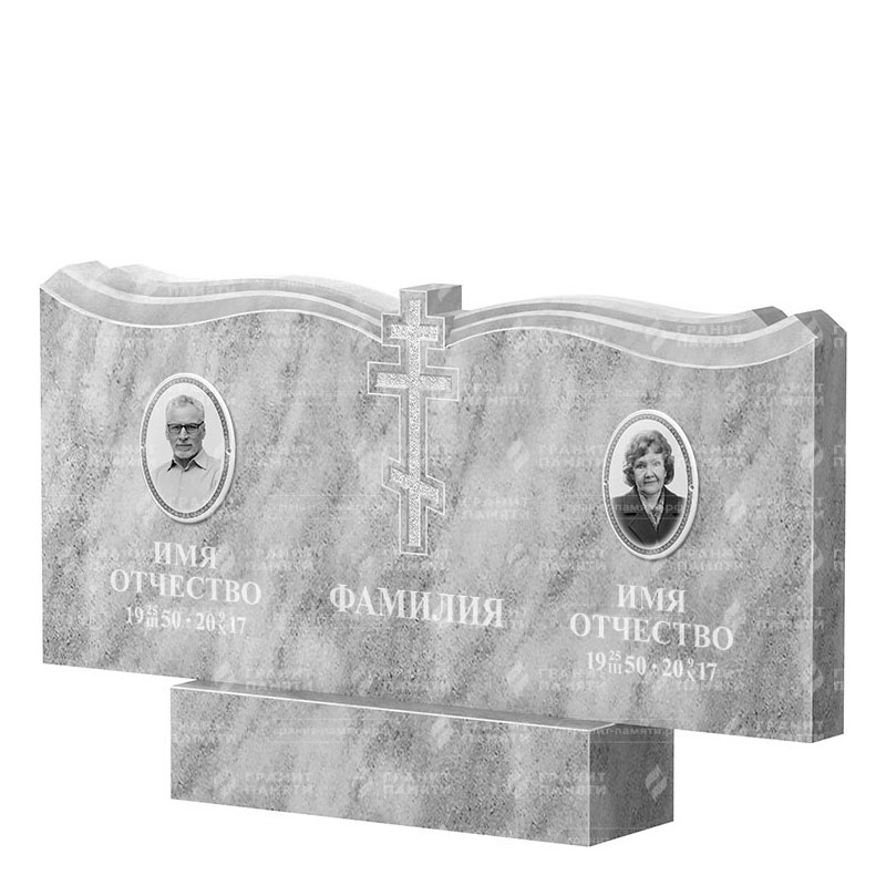Памятники из мрамора в Стерлитамаке | Двойной мраморный памятник ФМ-262