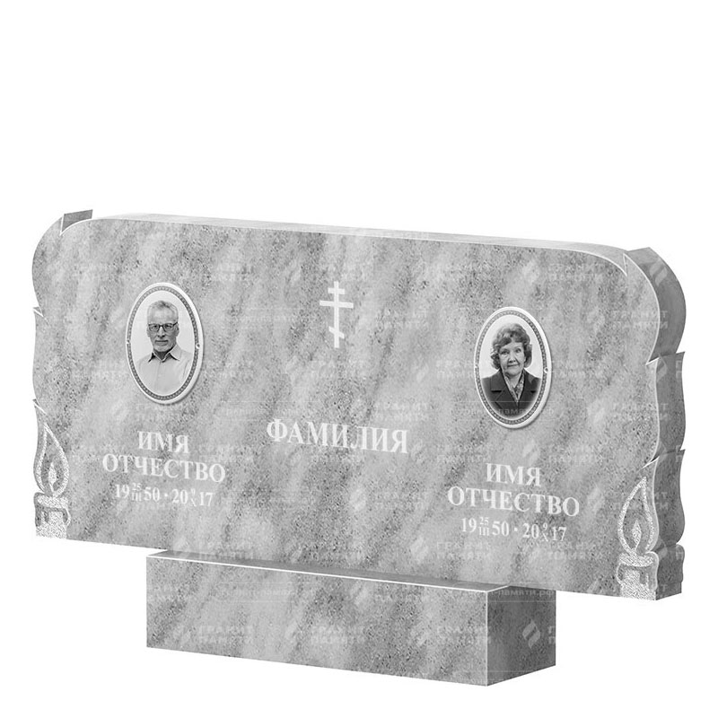 Памятники из мрамора в Стерлитамаке | Двойной мраморный памятник ФМ-133