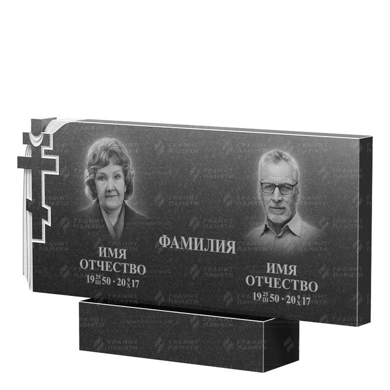 Памятники из гранита двойные в Стерлитамаке | Двойной гранитный памятник ФГ-139