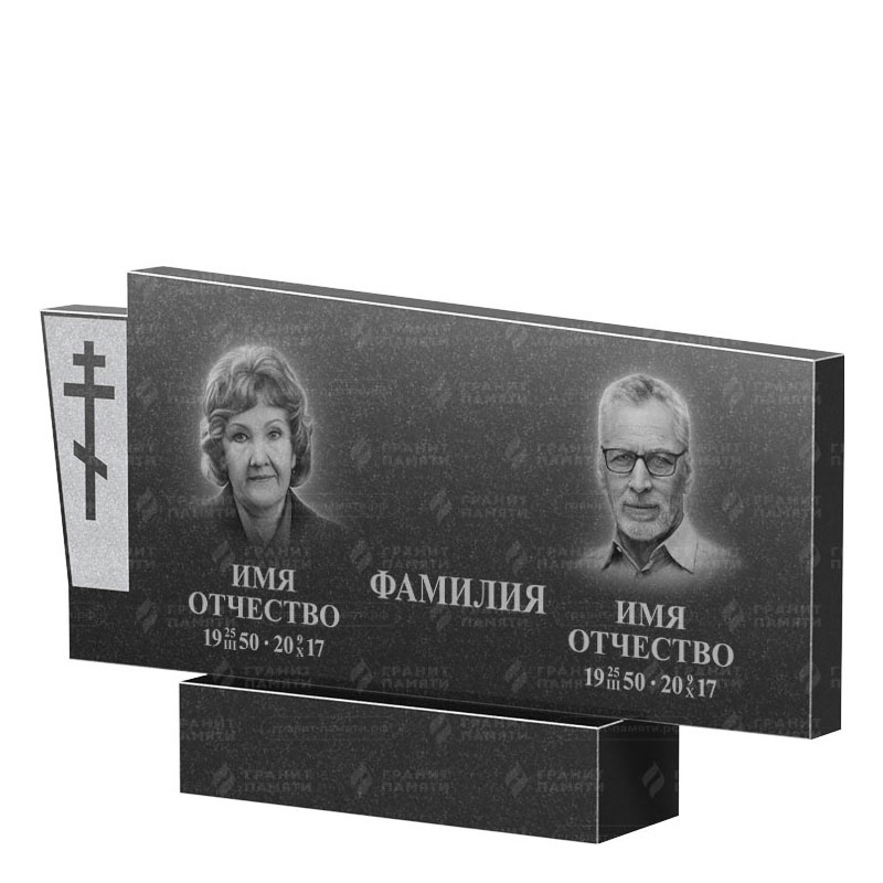 Памятники из гранита двойные в Стерлитамаке | Двойной гранитный памятник ФГ-137