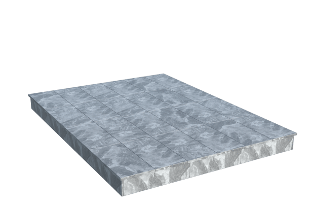 Площадки на могилу в Стерлитамаке | Площадка с вертикальной (15 см) мраморной облицовкой