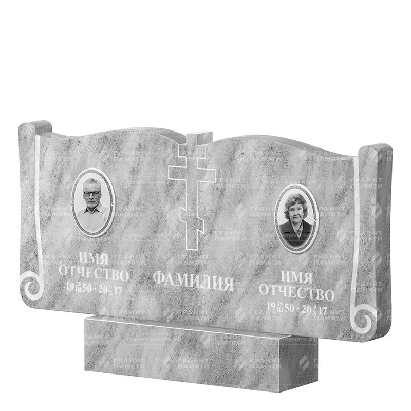 Памятники из мрамора в Стерлитамаке | Двойной мраморный памятник ФМ-263