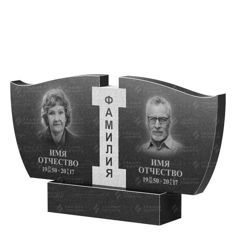 Памятники из гранита двойные в Стерлитамаке | Двойной гранитный памятник ФГ-138