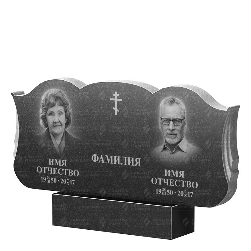 Гранитные памятники в Стерлитамаке | Двойной гранитный памятник ФГ-261