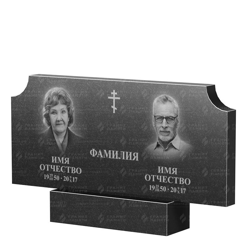 Памятники из гранита двойные в Стерлитамаке | Двойной гранитный памятник ФГ-253