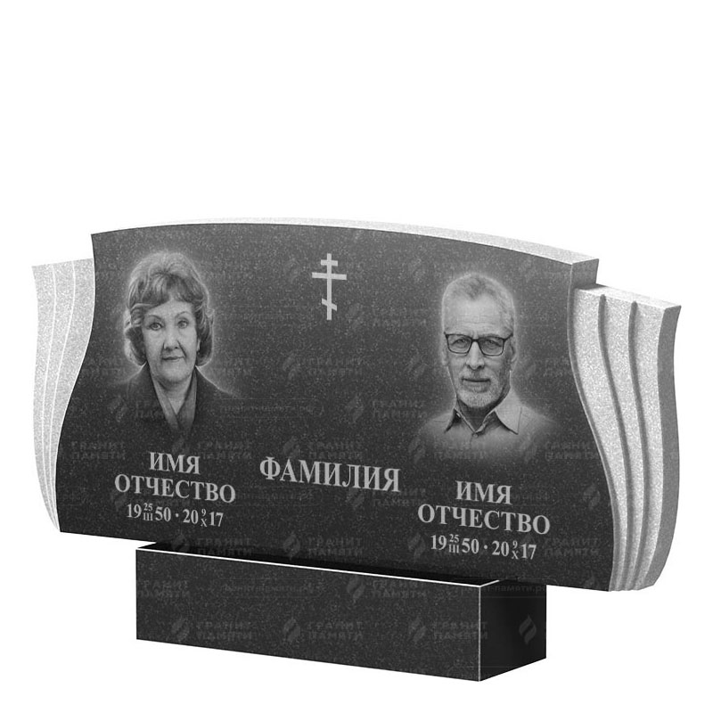 Гранитные памятники в Стерлитамаке | Двойной гранитный памятник ФГ-264