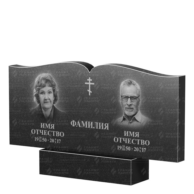 Гранитные памятники в Стерлитамаке | Двойной гранитный памятник ФГ-259