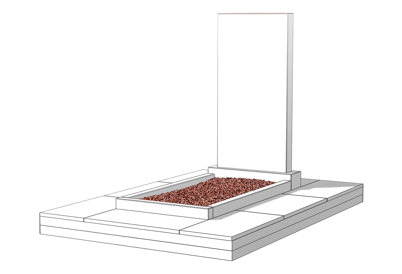 Засыпка цветника камушками в Стерлитамаке