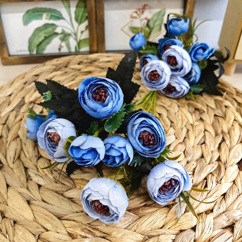 Искусственные цветы в Стерлитамаке | Цветы искусственные «Камелии», голубые, букет