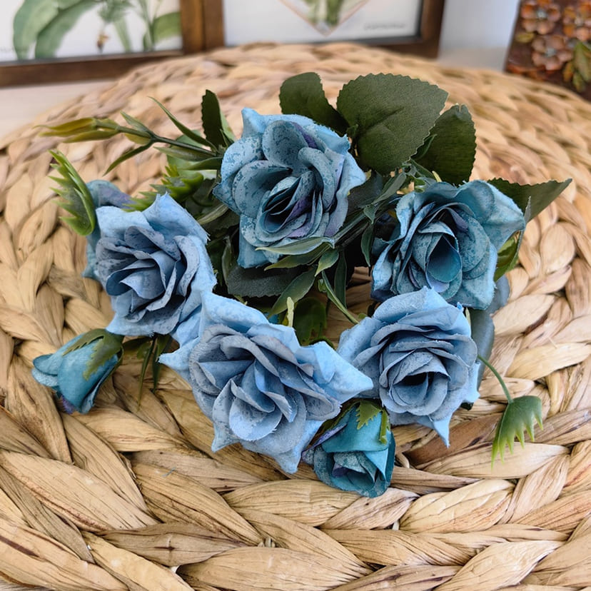 Искусственные цветы в Стерлитамаке | Цветы искусственные «Розы», синие, букет