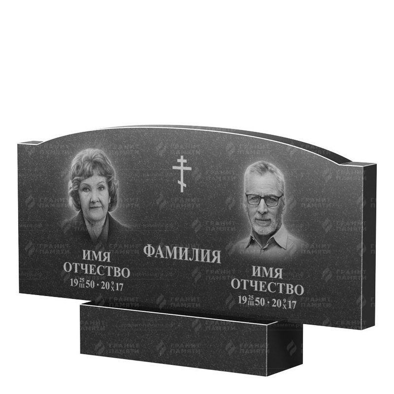 Гранитные памятники в Стерлитамаке | Двойной гранитный памятник ФГ-257