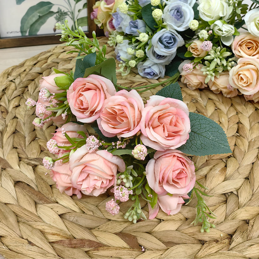 Искусственные цветы в Стерлитамаке | Цветы искусственные «Розы», нежно-розовые, букет