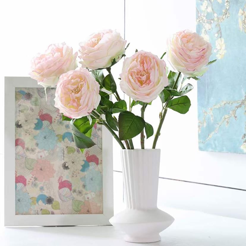 Искусственные цветы в Стерлитамаке | Цветок искусственный «Роза пионовидная», молочно-розовая, одиночный