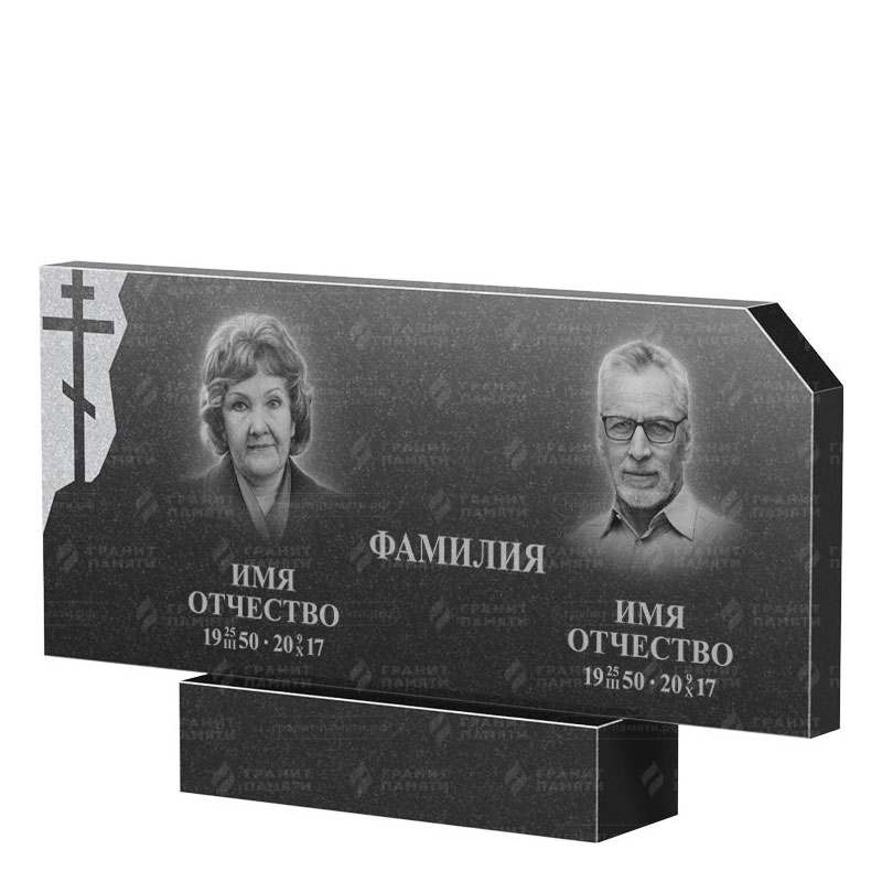 Памятники из гранита двойные в Стерлитамаке | Двойной гранитный памятник ФГ-134