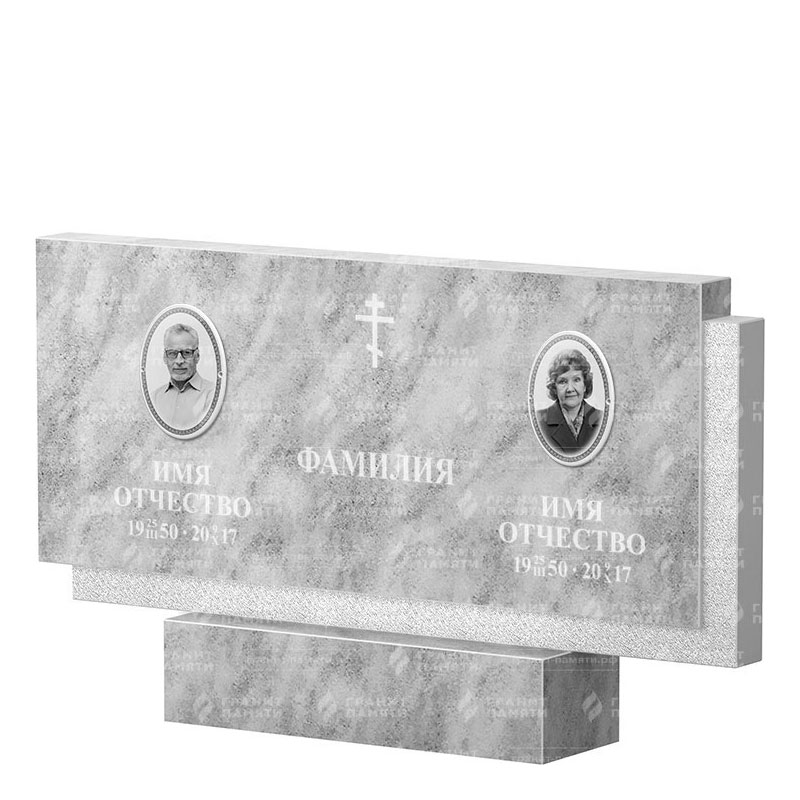 Памятники из мрамора в Стерлитамаке | Двойной мраморный памятник ФМ-132